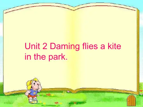 外研版三年级下册英语(三起)《Module8-Unit-2-Daming-flies-a-kite-in-the-park》课件