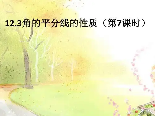 12.3角平分线的性质第7课时