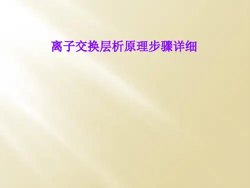 离子交换层析原理步骤详细