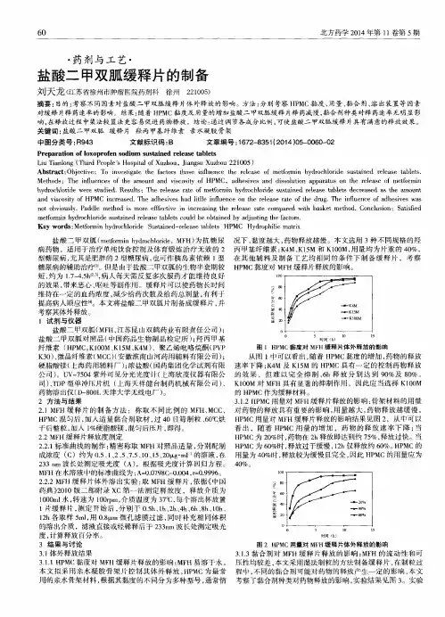 盐酸二甲双胍缓释片的制备