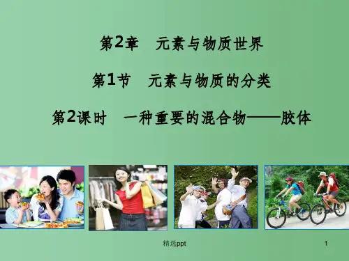 (教师参考)高中化学 2.1.2 一种重要的混合物—胶体课件1 鲁科版必修1