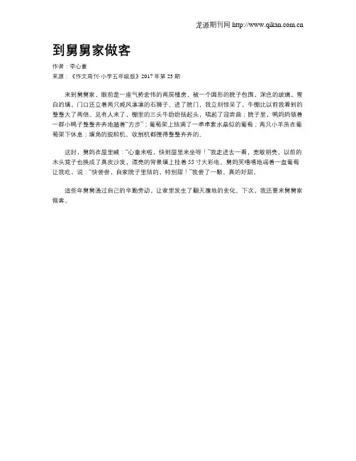 到舅舅家做客