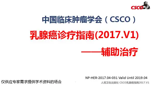 乳腺癌CSCO指南