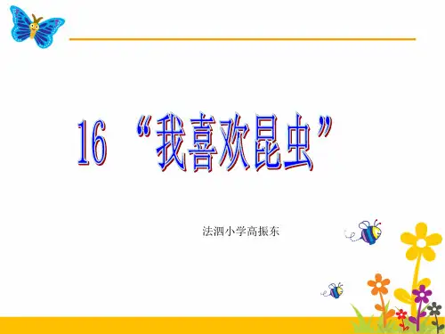 我喜欢昆虫课件