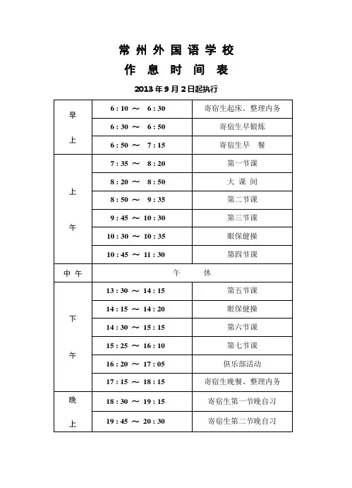 常州外国语学校(省常中分校)
