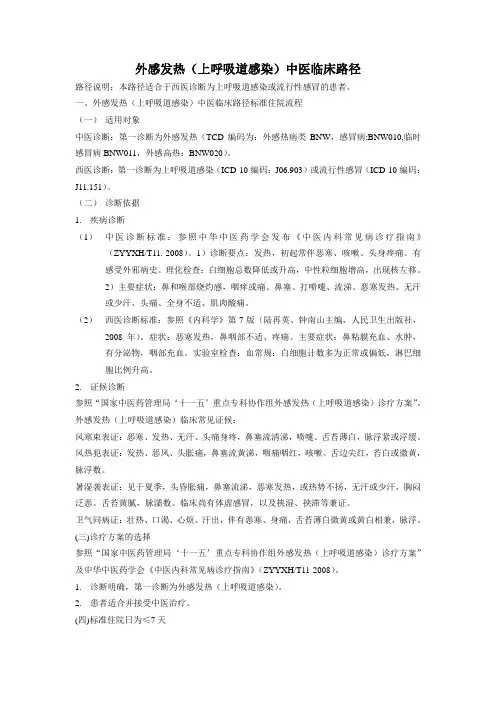 急诊科中医临床路径