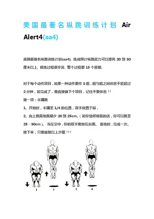 美国最著名纵跳训练计划Air Alert4