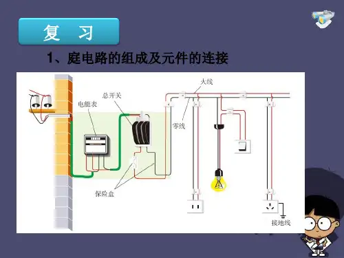 九年级物理全册 19.2 家庭电路中电流过大的原因课件 (新版)新人教版