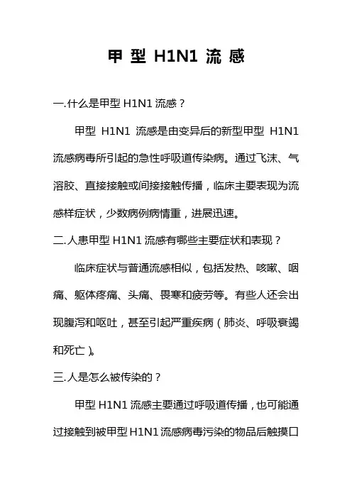 甲型H1N1流感