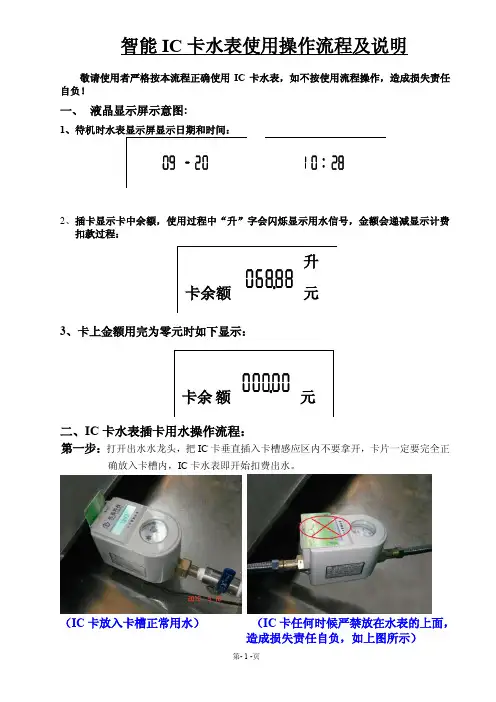 智能IC卡水表操作流程及使用说明 - 投资IC卡饮水机