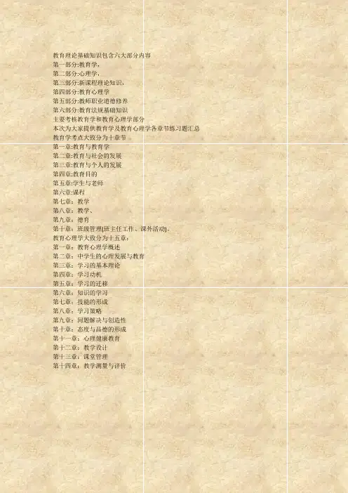 教育理论基础知识