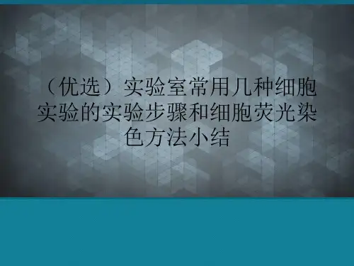 (优选)实验室常用几种细胞实验的实验步骤和细胞荧光染色方法小结