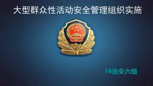 大型群众性活动安全管理组织实施