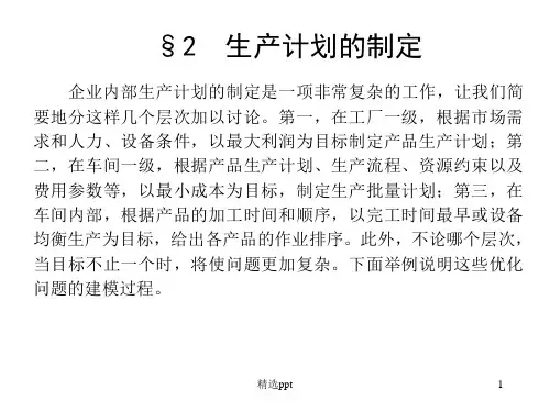 《生产计划的制定》PPT课件