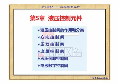 第五章液压控制元件