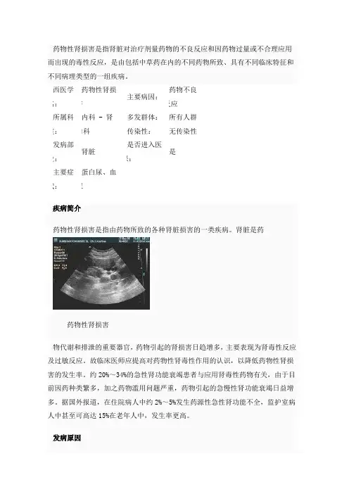 药物性肾损害