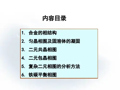 工程材料原理及应用 二元相图