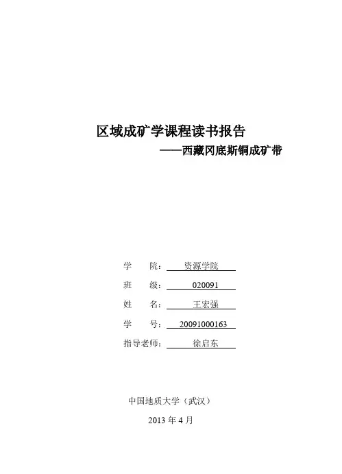 区域成矿学-冈底斯铜成矿带