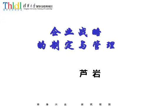 企业战略的制定与管理p