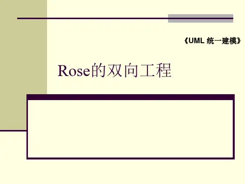 软件工程Rose的双向工程