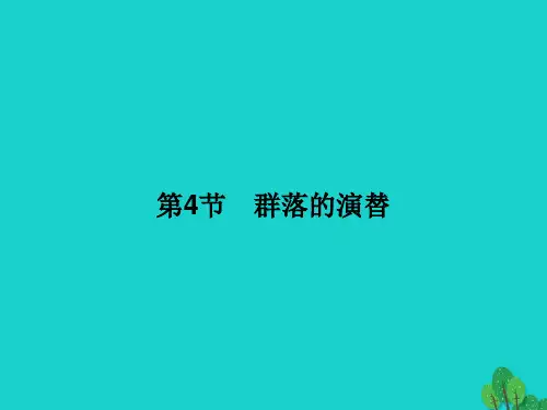 2016_2017学年高中生物第4章种群和群落第4节群落的演替课件新人教版必修3