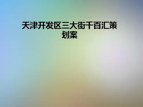 天津开发区三大街千百汇策划案