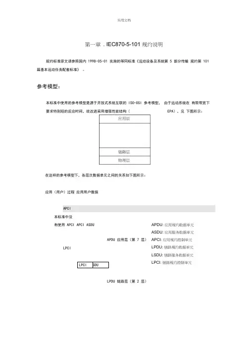 IEC60870-5-101规约说明书