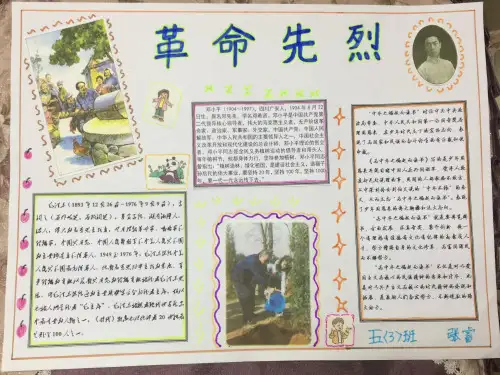 革命先烈的剪贴报