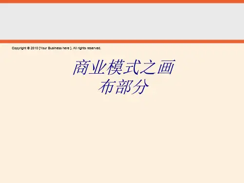 商业模式之画布部分专题培训课件