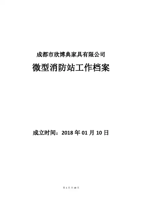 微型消防站工作档案