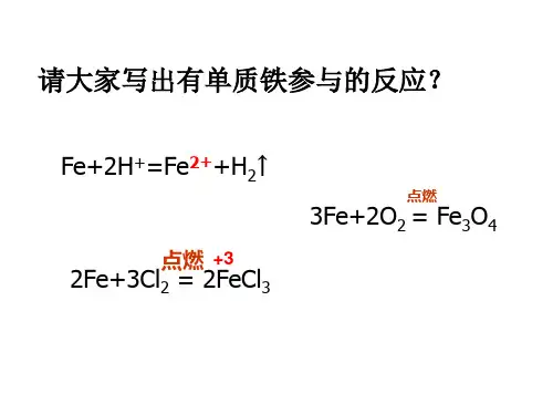 Fe2 、Fe3 的性质及相互转化