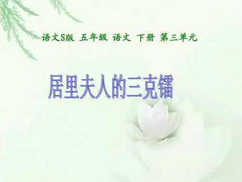 居里夫人的三克镭课件之一(语文S版)