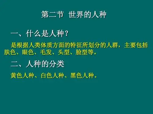 世界人种