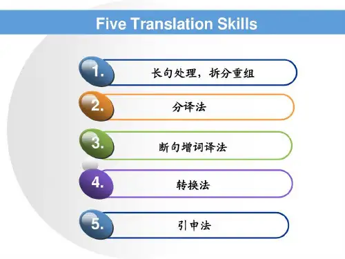 武汉大学考博英语翻译的技巧共30页
