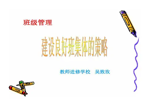 建设良好班集体策略共60页