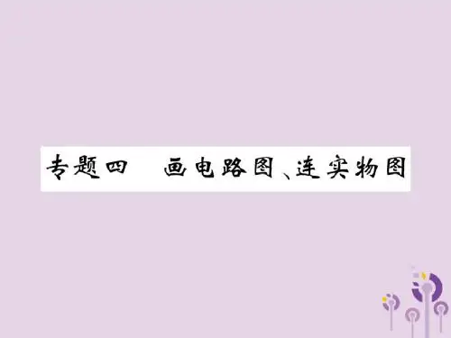 2018秋九年级物理全册专题四画电路图连实物图习题课件(新版)新人教版
