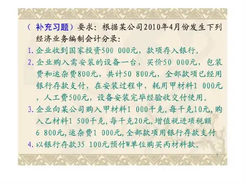 05制造业企业主要经济业务的核算