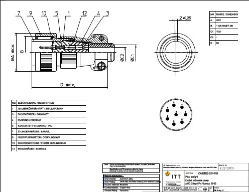 CA06R22-23PF80;中文规格书,Datasheet资料