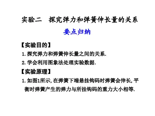 探究弹力与弹簧伸长量的关系
