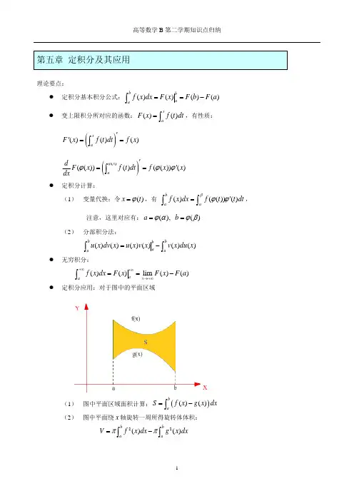 高数第二学期知识点总结