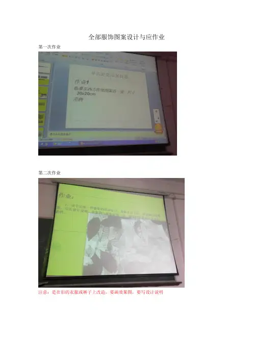 最新全部服饰图案设计与应 作业