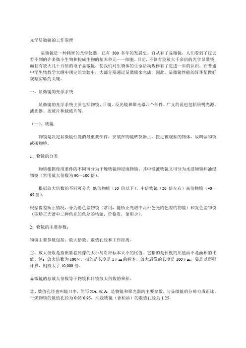 光学显微镜的工作原理