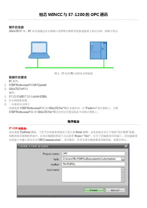 通过Simatic net组态WINCC与S7-1200的OPC通讯