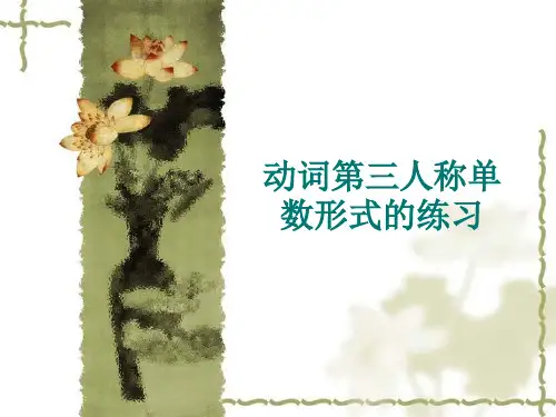 动词三单形式练习题