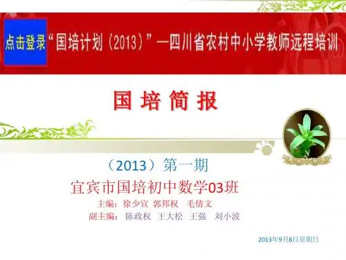 国培简报第一期