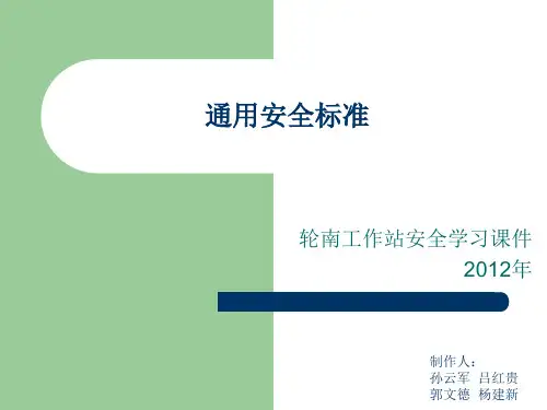 通用安全标准
