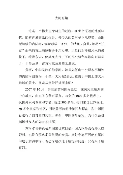 大河息壤