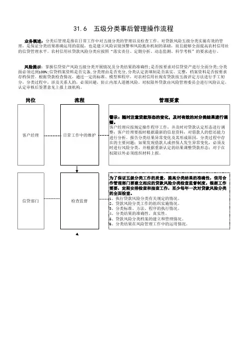 31、五级分类管理操作流程