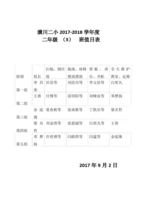 班级值日表.doc