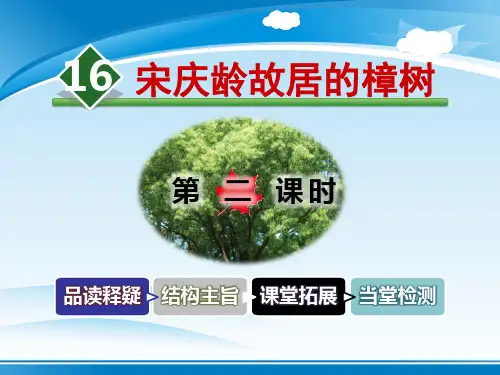 《宋庆龄故居的樟树》PPT课件下载